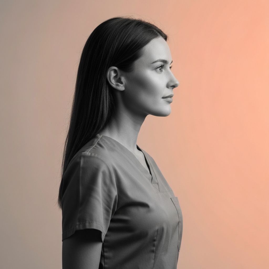 Confident healthcare professional looking forward